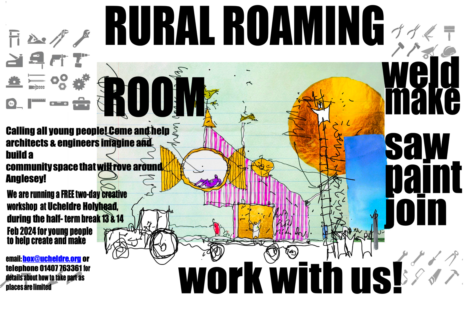 A flyer for the Rural Roaming Room event